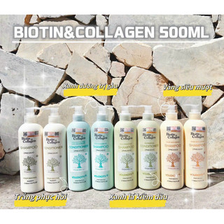 [CHÍNH HÃNG- TRẮNG] DẦU GỘI XẢ BIOTIN COLLAGEN NEW 500ml - 1000ml