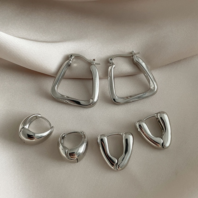 Bông Tai Kim Loại Kiểu Thời Trang