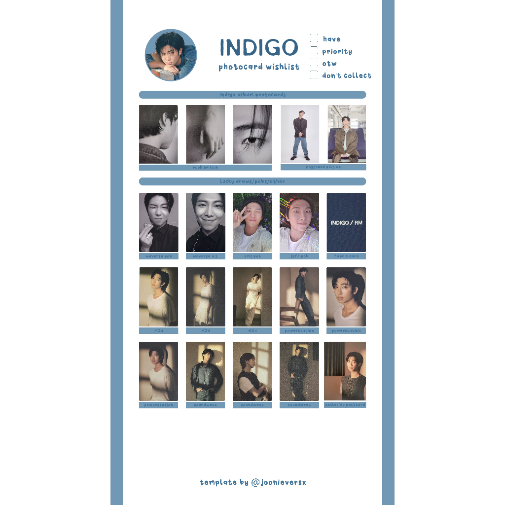 Card solo thành viên BTS - thẻ bo góc chính hãng