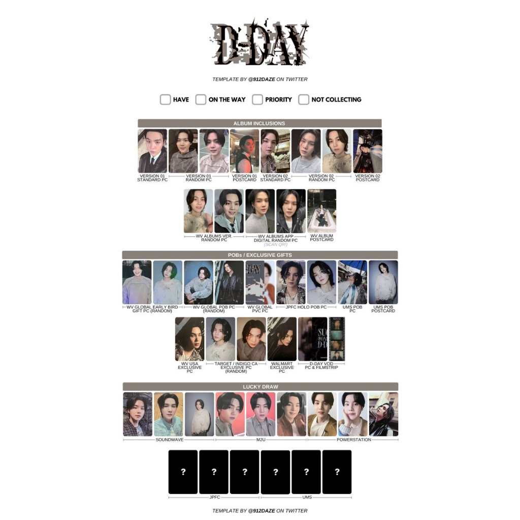 Card solo thành viên BTS - thẻ bo góc chính hãng