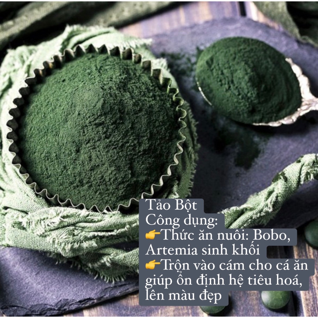 Tảo bột cho cá cảnh - Tảo nuôi bobo artemia sinh khối