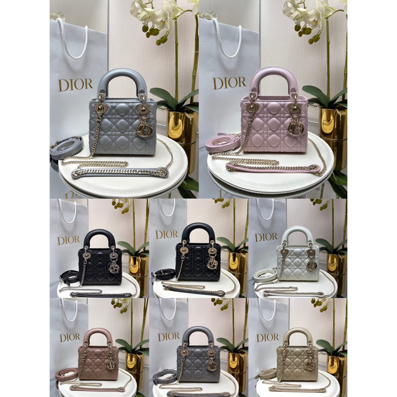 TÚI D.IOR LADY SIZE MINI 17CM HÀNG DA LAMSKIN