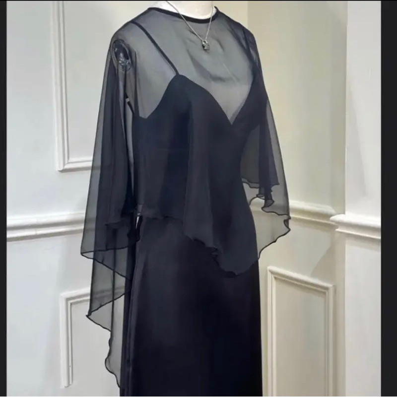 SET ÁO CHOÀNG TƠ KÈM VÁY HAI DÂY - ashley tk