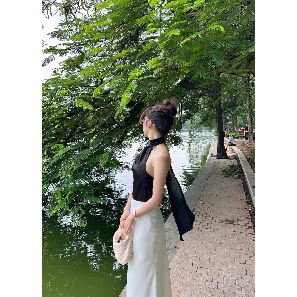 Áo lụa có khăn Lily - Aurore Cloth