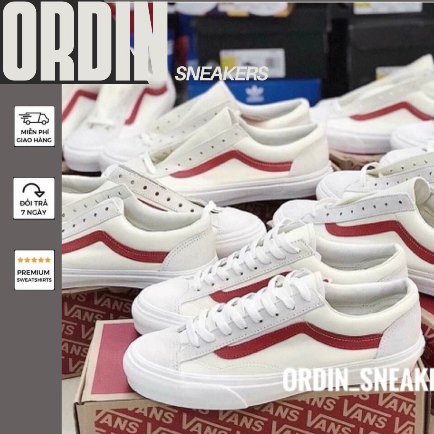 Giày Vans Stye36 Marshmallow Racing Red White