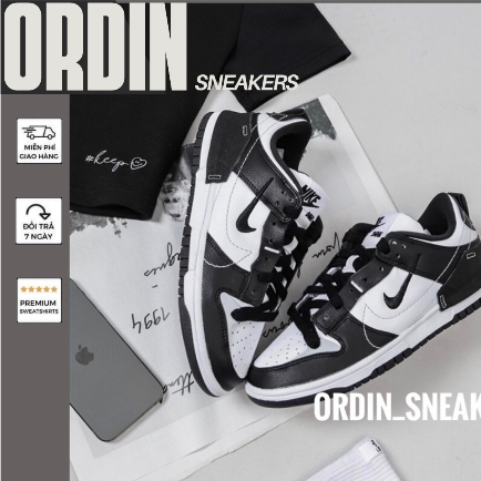 GIÀY SB dunk disrupt2 BLACK WHITE DA THẬT LAI AU SC [ FULL BOX ]
