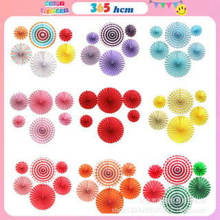 Set 6 quạt giấy trang trí sinh nhật, sự kiện