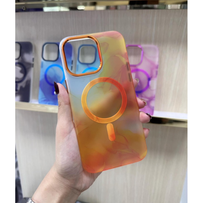 Ốp likgus lưng nhám hoạ tiết sương khói iphone 15 pro/ ip15pro max