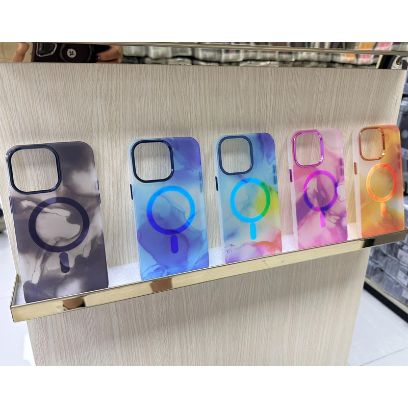 Ốp likgus lưng nhám hoạ tiết sương khói iphone 15 pro/ ip15pro max
