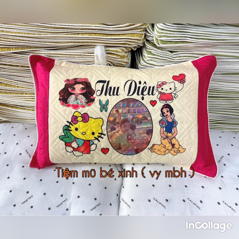 Gối in theo yêu cầu cho bé mầm non