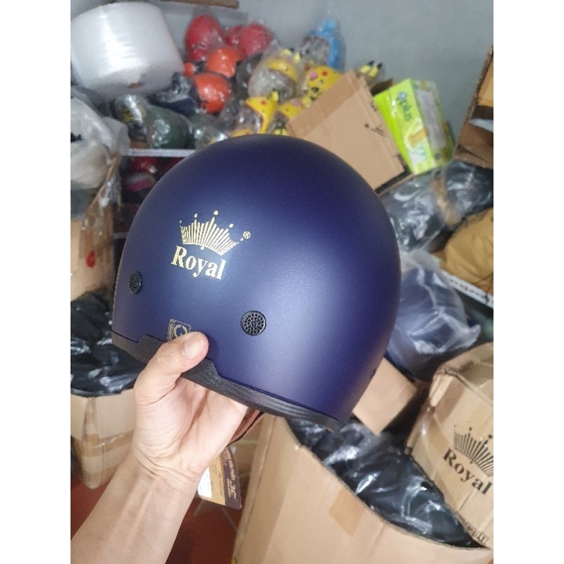 Nón bảo hiểm Royal kính âm m139 - Mũ bảo hiểm 3/4 Royal dấu kính m139 màu xanh mực