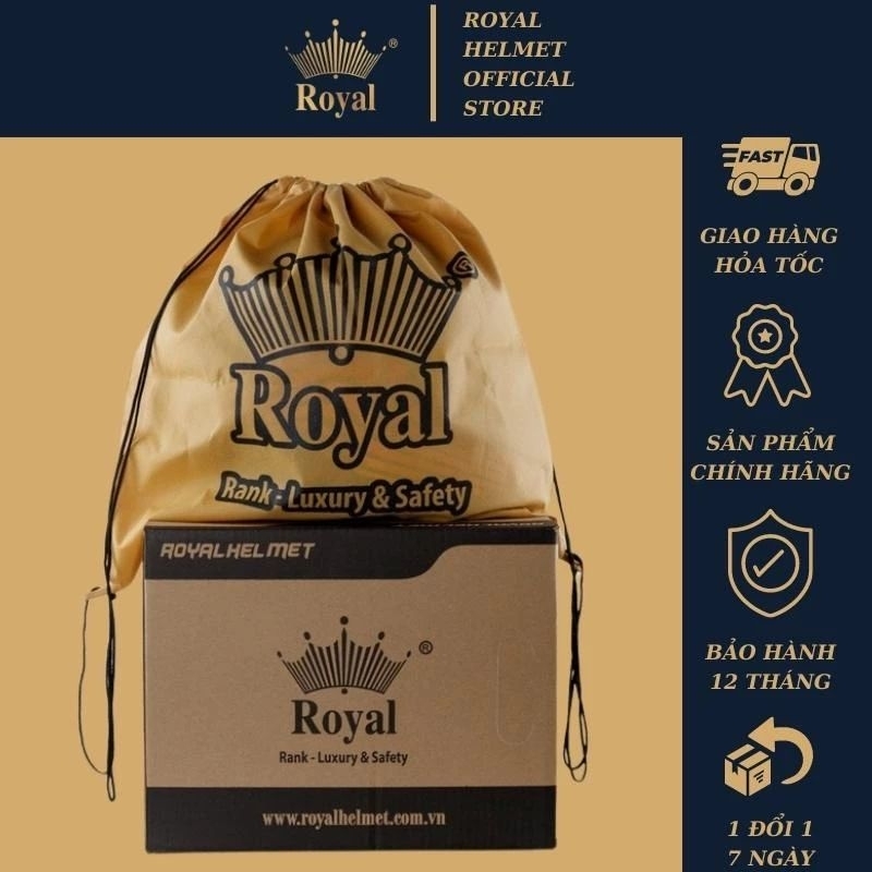 Mũ bảo hiểm Royal M139 kính âm màu đỏ đô  - Nón bảo hiểm 3/4 dấu kính xịn sò
