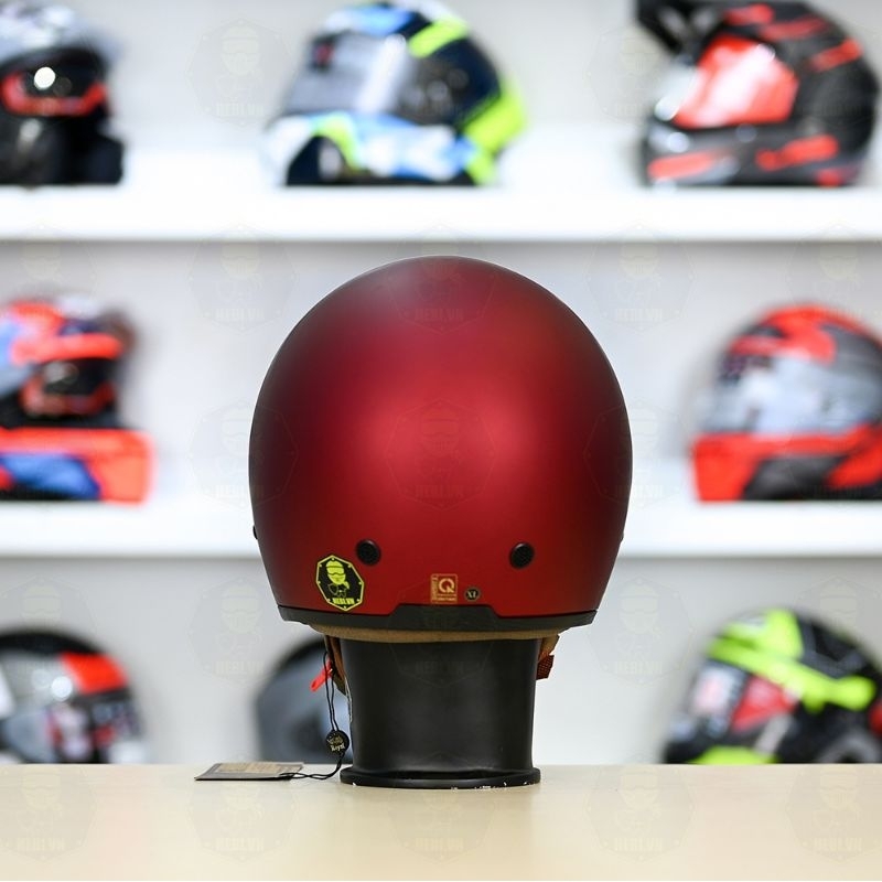 Mũ bảo hiểm Royal M139 kính âm màu đỏ đô  - Nón bảo hiểm 3/4 dấu kính xịn sò