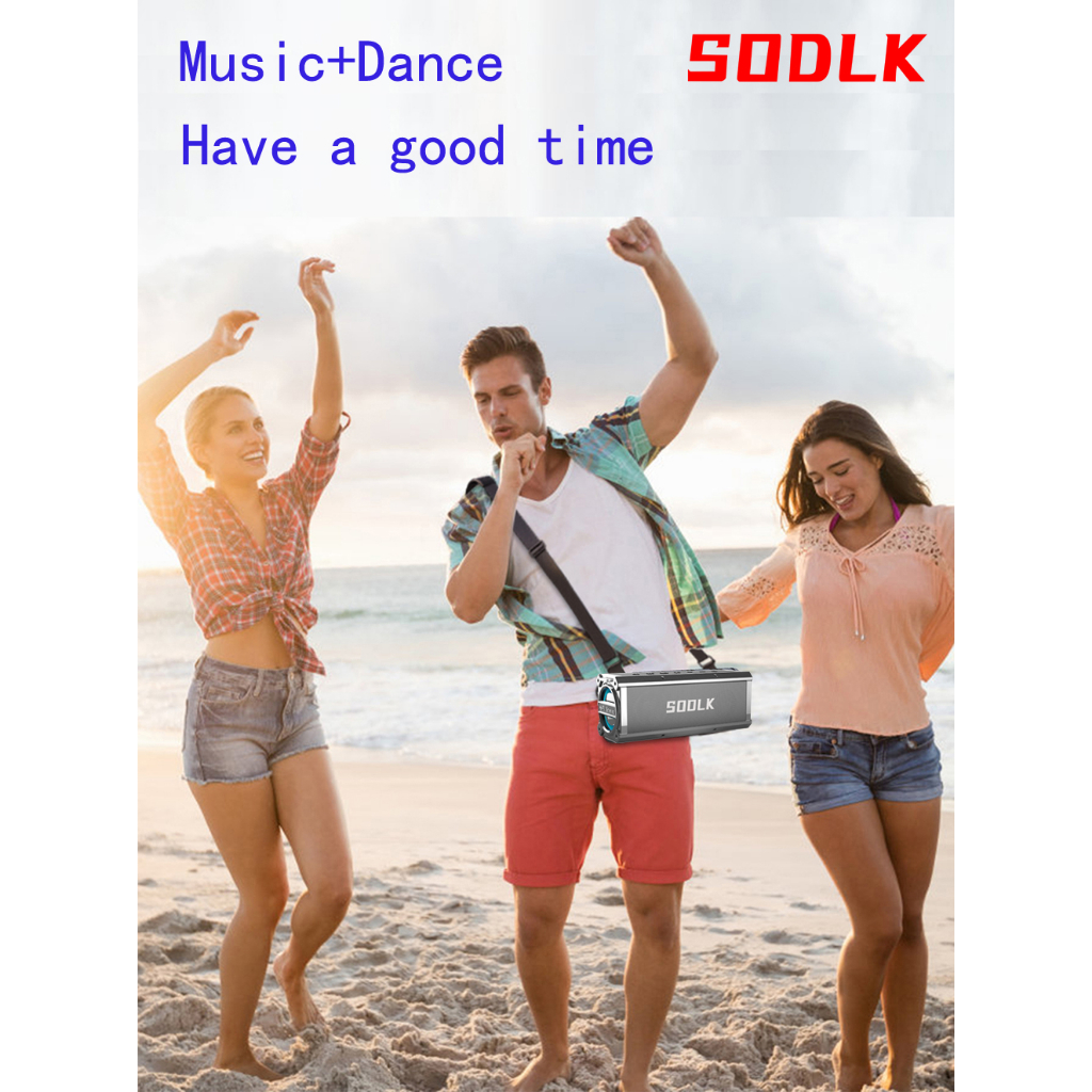 Loa SODLK T200plus bluetooth 5.0 siêu trầm 120W, karaoke chuyên nghiệp, đèn RGB