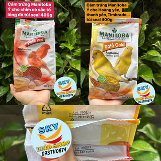 Cám trứng Manitoba Ý ( pate gold / pate red) dành cho chim yến hót túi seal 400g hoặc 500g tuỳ loại cám