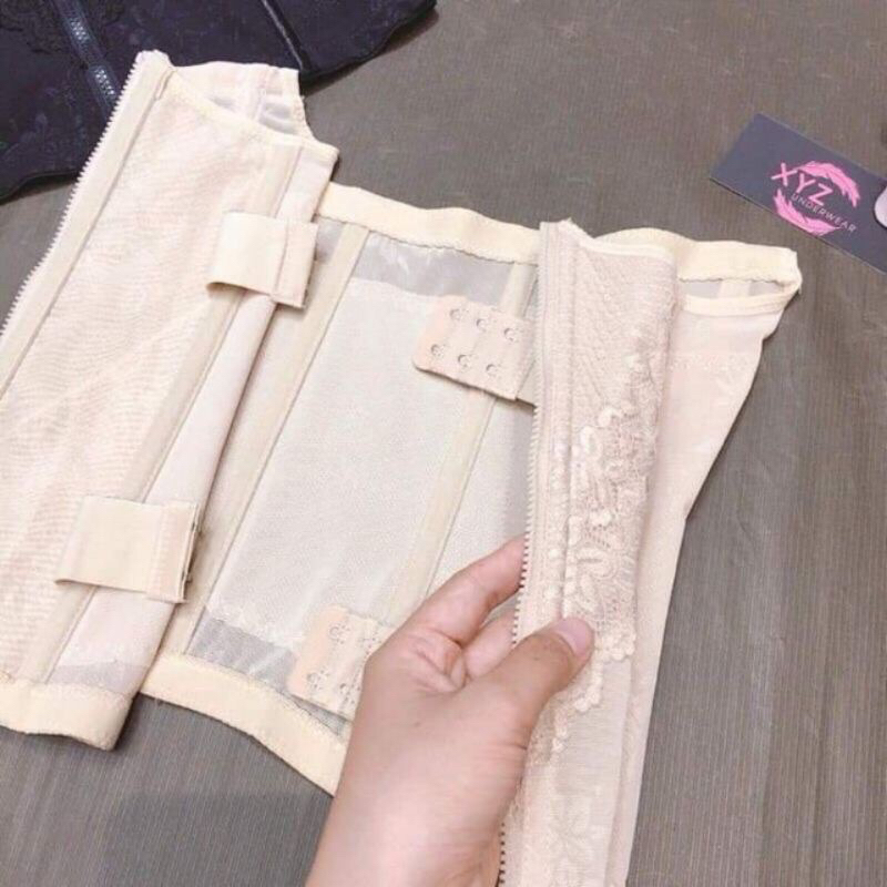 Gen nịt bụng định hình kéo khoá móc cài tạo vòng eo kiến