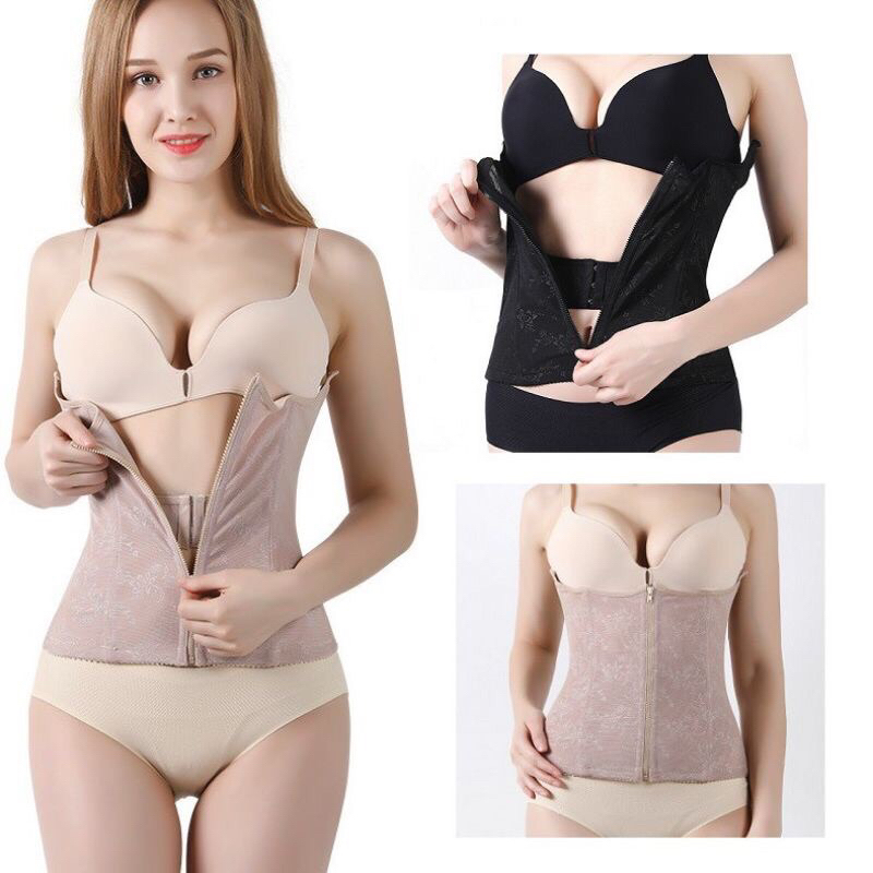 Gen nịt bụng định hình kéo khoá móc cài tạo vòng eo kiến