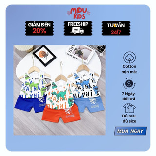 Set Khủng Long Quần Áo Trẻ Em Cho Bé Trai Chất Cotton Shop MiDu Kid Size Cho Bé Sơ Sinh Đến  Tuổi