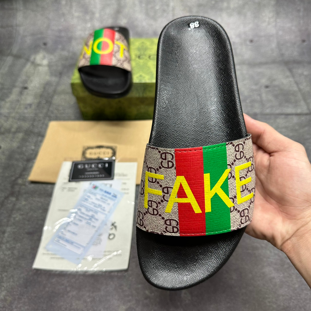 Dép Lê Gucci  dép da nam quai ngang gc not fake fullboxx hộp cực đẹp