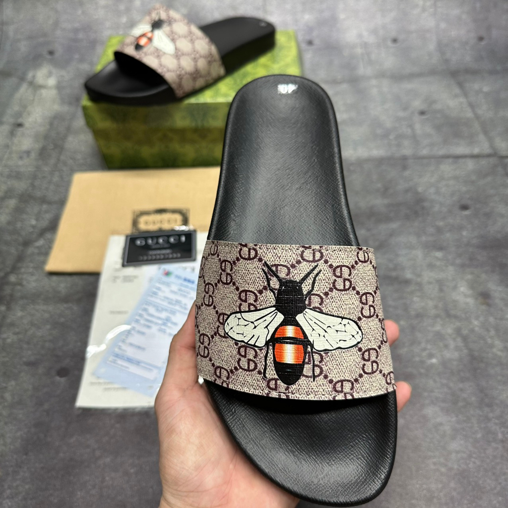 Dép Lê Gucci  dép da nam quai ngang gc ong fullboxx hộp cực đẹp