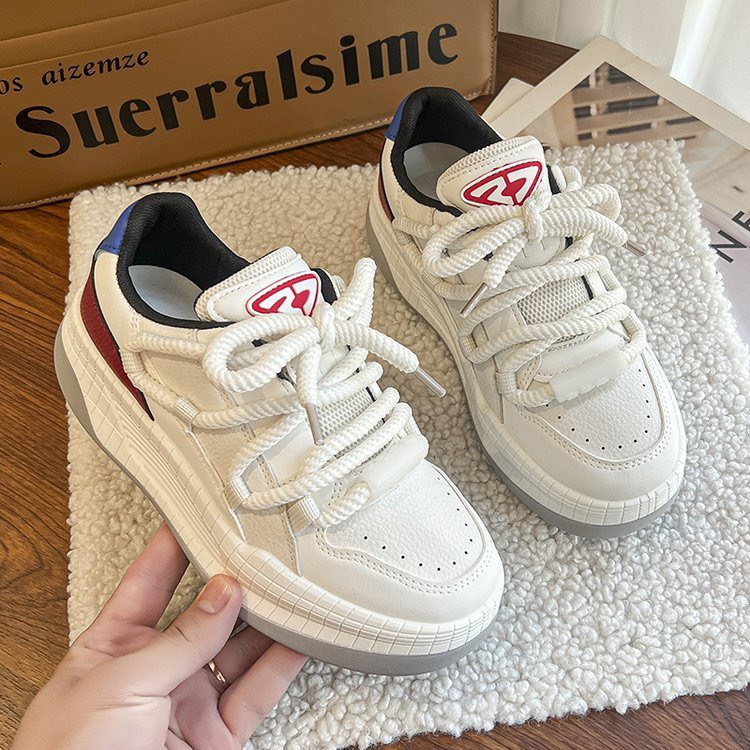 Giày thể Thao Nữ Sneaker Học Sinh Phối Dây Thừng Phong Cách