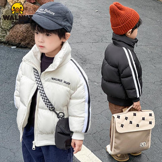 Áo khoác phao béo cao cổ cho bé trai và gái sọc tay