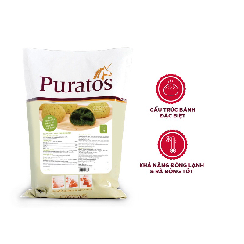 Bột trộn sẵn bánh mì mochi  500g/1kg