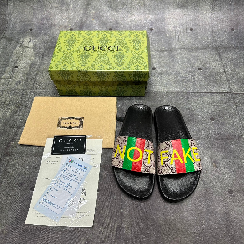 Dép Lê Gucci  dép da nam quai ngang gc not fake fullboxx hộp cực đẹp