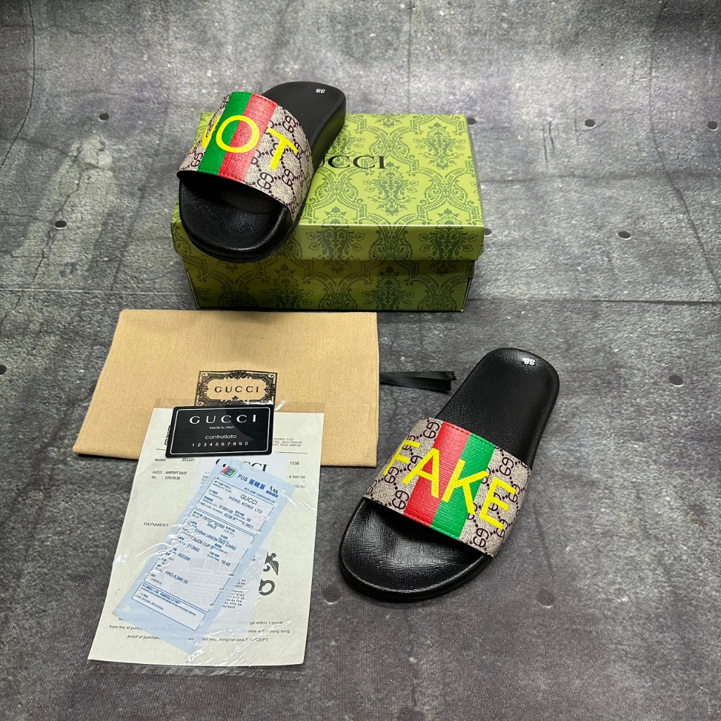 Dép Lê Gucci  dép da nam quai ngang gc not fake fullboxx hộp cực đẹp