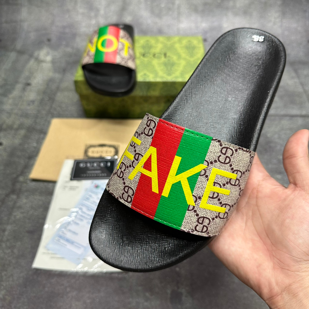 Dép Lê Gucci  dép da nam quai ngang gc not fake fullboxx hộp cực đẹp
