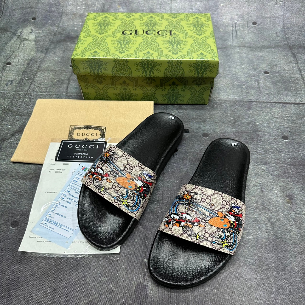 Dép Lê Gucci ( Quà Tặng kèm zipo) dép da nam quai ngang gc vịt fullboxx hộp cực đẹp