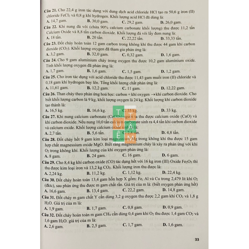 Sách - Bài tập phát triển năng lực Khoa học tự nhiên 8