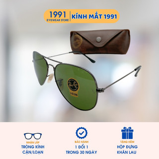 Kính Mát tròng thủy tinh dáng phi công, chống UV cao cấp.