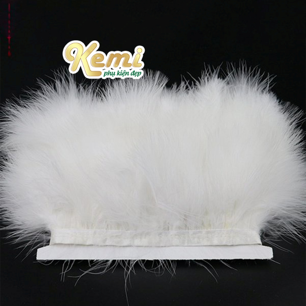 Lông tơ tự nhiên, ruy băng  lông vũ mềm, bông, không rụng trang trí trang phục biểu diễn, decor áo váy đầm