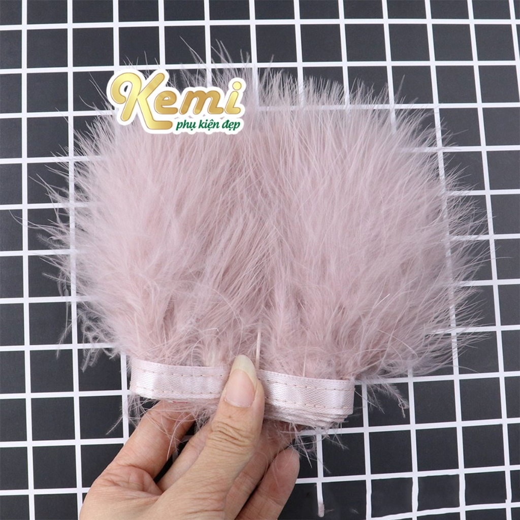 Lông tơ tự nhiên, ruy băng  lông vũ mềm, bông, không rụng trang trí trang phục biểu diễn, decor áo váy đầm