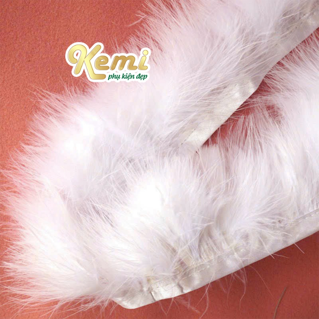 Lông tơ tự nhiên, ruy băng  lông vũ mềm, bông, không rụng trang trí trang phục biểu diễn, decor áo váy đầm