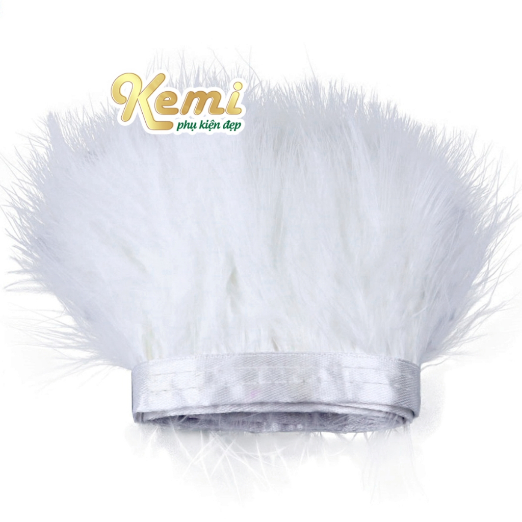 Lông tơ tự nhiên, ruy băng  lông vũ mềm, bông, không rụng trang trí trang phục biểu diễn, decor áo váy đầm