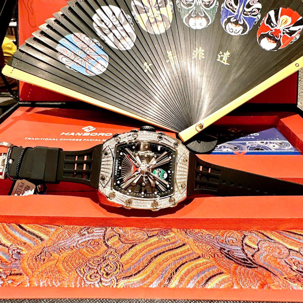 Đồng hồ nam Hanboro Limited Edition, Size 42mm, Authentic, Full box, Luxury Diamond Watch