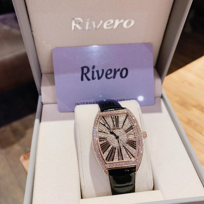 Đồng hồ nữ Rivero 2603 dây da đen chính hãng
