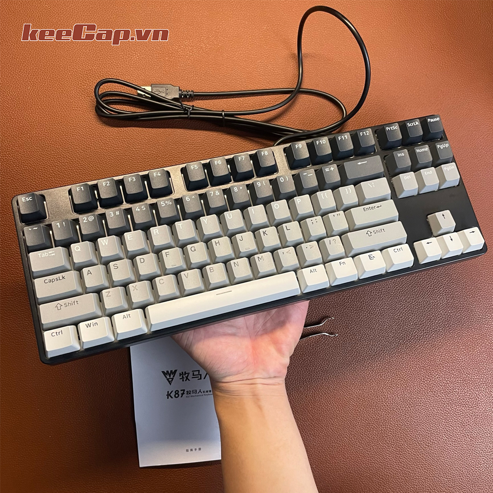 [KEECAP] Bàn phím cơ có dây Wrangler TKL gradient 87 phím (1 mode – red switch – hotswap)