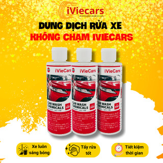 Dung dịch rửa xe không chạm dung tích 200ml kèm bình phun tuyết cầm tay iViecars đánh bay mọi vết bẩn xe ô tô hiệu quả