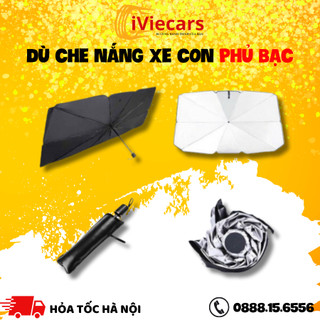 Ô che nắng ô tô, dù che nắng kính lái phủ bạc Titan cách nhiệt chống tia cực tím, chống nắng dành cho xe hơi