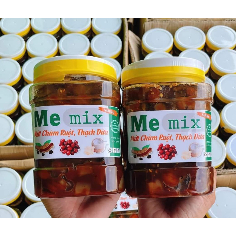 Hủ 1kg me hạt dẻo rim thơm chùm ruột thạch dừa