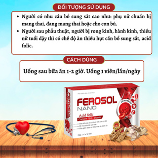 Ferosol Nano - Giúp bổ sung sắt và Acid folic cho cơ thể