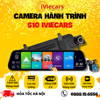 Camera hành trình ô tô S10 Vietmap S2 bản quyền vĩnh viễn Độ phân giải FullHD có bản đồ navitel độc quyền cảnh báo tốc đ