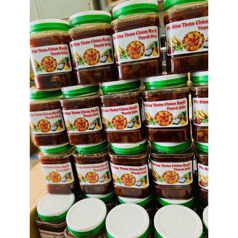 Hủ 1kg me hạt dẻo rim thơm chùm ruột thạch dừa