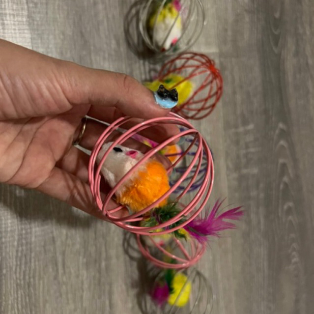 Đồ chơi cho mèo bóng chuột lồng sắt vui nhộn