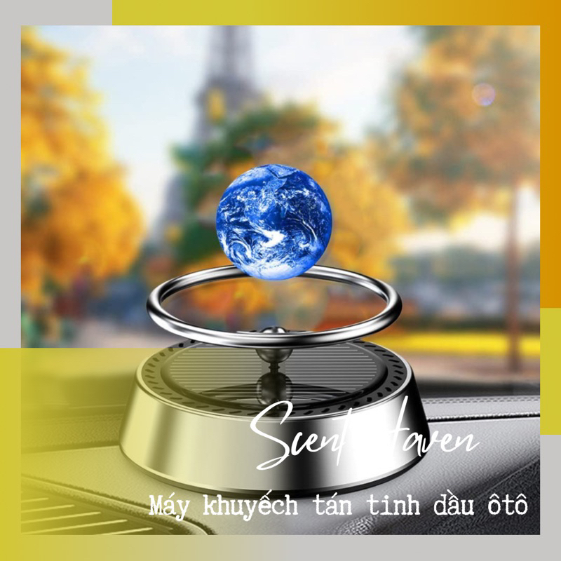 Mô Hình Hành Tinh Sao Hoả Trái Đất - Máy lọc không khí xe ô tô sạc pin năng lượng mặt trời,Khuếch tán tinh dầu thơm xe