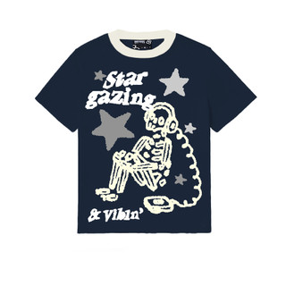 Áo thun baby ridiculous - babytee stargazing navi, vải thun 2 chiều 99% cotton 250gsm