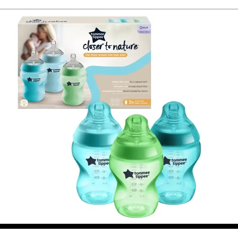 Set nguyên hộp 3 Bình Tommee Tippee 260ml - hàng Úc